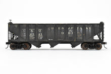 Load image into Gallery viewer, O Scale Brass NJ Custom Brass C&O - Chesapeake & Ohio 70 Ton Triple Hopper W/ Rounded Ends Class HT CP and Weathered