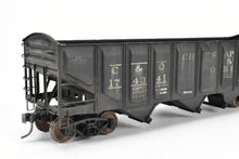 Load image into Gallery viewer, O Scale Brass NJ Custom Brass C&O - Chesapeake & Ohio 70 Ton Triple Hopper W/ Rounded Ends Class HT CP and Weathered