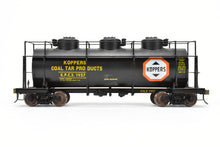 Load image into Gallery viewer, O Brass Max Gray Various Roads 3-Dome Tank Car CP KPCX 1937 Koppers Coal Tar Products NOB