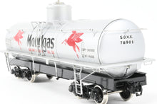Load image into Gallery viewer, Gauge 1 - 1:24th Scale Brass PSC - Precision Scale Co. Various Roads UTLX Frameless Tank Car Factory Painted SOVX - Mobil Gas No. 78901