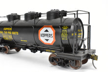Load image into Gallery viewer, O Brass Max Gray Various Roads 3-Dome Tank Car CP KPCX 1937 Koppers Coal Tar Products NOB