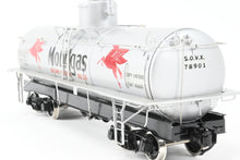 Load image into Gallery viewer, Gauge 1 - 1:24th Scale Brass PSC - Precision Scale Co. Various Roads UTLX Frameless Tank Car Factory Painted SOVX - Mobil Gas No. 78901