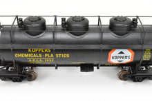 Load image into Gallery viewer, O Brass Max Gray Various Roads 3-Dome Tank Car CP KPCX 1937 Koppers Coal Tar Products NOB