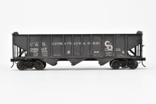 Load image into Gallery viewer, O Scale Brass US Hobbies C&O - Chesapeake & Ohio ACF Welded Triple Hopper Custom Painted No. 99007 NO ORIGINAL BOX