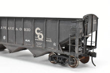Load image into Gallery viewer, O Scale Brass US Hobbies C&O - Chesapeake & Ohio ACF Welded Triple Hopper Custom Painted No. 99007 NO ORIGINAL BOX