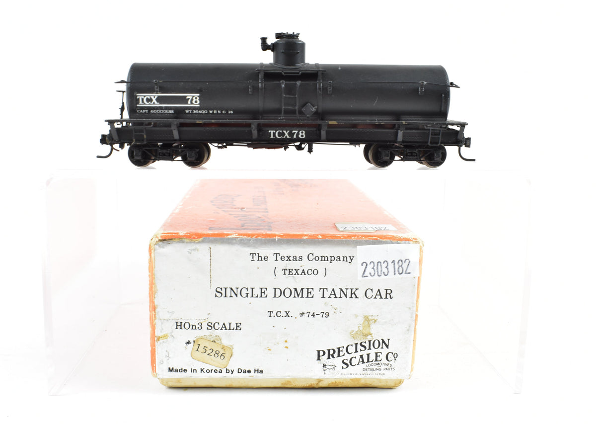 HOn3 Brass PSC - Precision Scale Co. TCX - Texaco Single Dome Tank