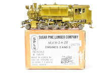 Load image into Gallery viewer, HO Brass PSC - Precision Scale Co. SPLC - Sugar Pine lumber Company ALCO 2-8-2T Engines 2 and 3