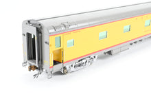 Load image into Gallery viewer, O Brass Wasatch Model Co. UP - Union Pacific AC&F Built 1950 "Western Series"  4 Double Bedroom, 12 Roomette Sleeper Pro-Painted "Western Adventure"