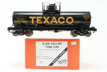 Load image into Gallery viewer, Gauge 1 - 1:32nd Scale Brass PSC - Precision Scale Co. Various Roads 8,000 Gallon Tank Car Factory Painted TXC - The Texas Company Texaco No. 4593