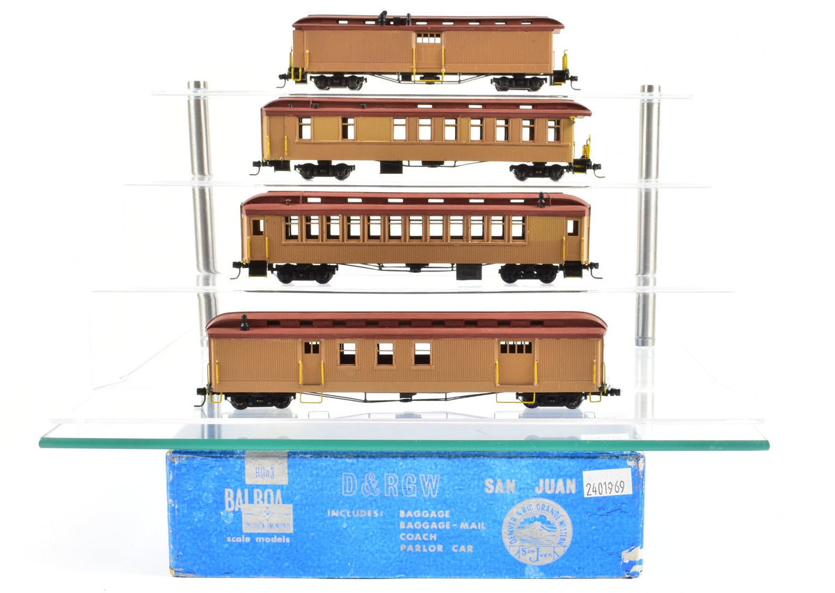 HOn3 Brass Balboa D&RGW - Denver & Rio Grande Western 4-Car San