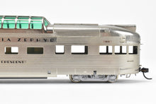 Load image into Gallery viewer, HO Brass Oriental Limited CB&Q/DRGW/WP California Zephyr Dome Sleeper Observation "Silver Crescent"
