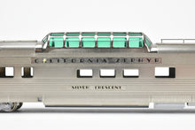 Load image into Gallery viewer, HO Brass Oriental Limited CB&Q/DRGW/WP California Zephyr Dome Sleeper Observation "Silver Crescent"