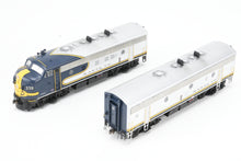 Load image into Gallery viewer, HO Athearn Genesis ATSF - Santa Fe EMD F7A/F7B Freight Phase I Set #338L and 338B FP Blue Bonnet w/ Light Weathering