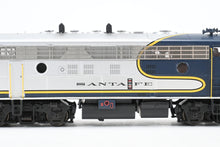 Load image into Gallery viewer, HO Athearn Genesis ATSF - Santa Fe EMD F7A/F7B Freight Phase I Set #338L and 338B FP Blue Bonnet w/ Light Weathering