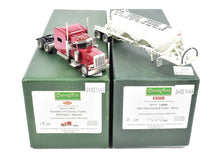 Load image into Gallery viewer, HO Brass CON CMC - Classic Mint Collectibles Peterbilt 379 3-Axle Tractor w/ Sleeper and Heil 1040 Dry Bulk Trailer White FP