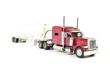 Load image into Gallery viewer, HO Brass CON CMC - Classic Mint Collectibles Peterbilt 379 3-Axle Tractor w/ Sleeper and Heil 1040 Dry Bulk Trailer White FP