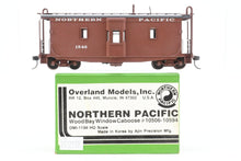Load image into Gallery viewer, HO Brass OMI - Overland Models, Inc. NP - Northern Pacific Wood Bay Window Caboose #10506-10594 Pro-Painted No. 1546