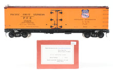 Load image into Gallery viewer, Gauge 1 - 1:32nd Scale Brass Eastern Railways PFE - Pacific Fruit Express R-30-12 Reefer Factory Painted Road Number 15929 No. 34 of 60