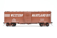 Load image into Gallery viewer, O Brass Pacific Limited WM - Western Maryland 1932 ARA Steel Boxcar w/Duryea Cushioned Underframe Pro-Painted No. 27628