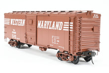 Load image into Gallery viewer, O Brass Pacific Limited WM - Western Maryland 1932 ARA Steel Boxcar w/Duryea Cushioned Underframe Pro-Painted No. 27628