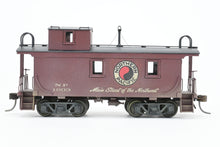 Load image into Gallery viewer, HO Brass NWSL - Northwest Short Line NP - Northern Pacific 1700 Series Wood Caboose As-Built Custom Painted & Weathered No. 1203