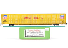 Load image into Gallery viewer, HO Brass CON OMI - Overland Models, Inc. Various Roads Safe-T-Pack Auto Rack, Bi-Level With Open Top and Open Ends; ATSF, UP & WP; F/P Union Pacific No. 800022