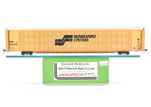 Load image into Gallery viewer, HO Brass CON OMI - Overland Models, Inc. N&W and SBD - Safe-T-Pack Auto Rack, Tri-Level With Closed Top and Full Length End Doors; F/P Seaboard System No. 600108