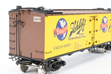 Load image into Gallery viewer, O Brass PSC - Precision Scale Co. PFE - Pacific Fruit Express 40’ R-30-12-9 Wood Refrigerator Car FP URTC 93185 Schlitz