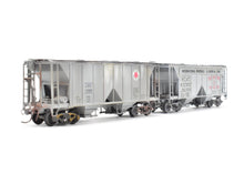 Load image into Gallery viewer, HO Brass Pecos River Brass Various Roads Lot of 2 ACF 34' Covered Hoppers Custom Painted and Weathered in REBOXX