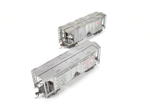 Load image into Gallery viewer, HO Brass Pecos River Brass Various Roads Lot of 2 ACF 34' Covered Hoppers Custom Painted and Weathered in REBOXX
