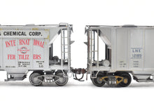 Load image into Gallery viewer, HO Brass Pecos River Brass Various Roads Lot of 2 ACF 34' Covered Hoppers Custom Painted and Weathered in REBOXX