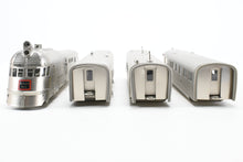 Load image into Gallery viewer, HO Brass CIL - Challenger Imports CB&Q - Burlington Route Pioneer Zephyr 4-Car Set Late Version w/Raised Headlight Lighted FP