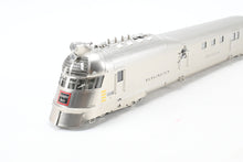 Load image into Gallery viewer, HO Brass CIL - Challenger Imports CB&Q - Burlington Route Pioneer Zephyr 4-Car Set Late Version w/Raised Headlight Lighted FP