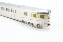 Load image into Gallery viewer, HO Brass CIL - Challenger Imports CB&Q - Burlington Route Pioneer Zephyr 4-Car Set Late Version w/Raised Headlight Lighted FP