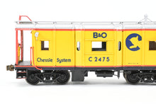 Load image into Gallery viewer, HO Brass OMI - Overland Models, Inc. B&O - Baltimore & Ohio I-12 Bay Window Caboose Modernized Factory Painted Chessie System No. C-2475