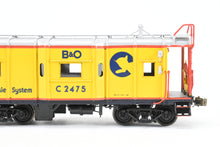Load image into Gallery viewer, HO Brass OMI - Overland Models, Inc. B&O - Baltimore & Ohio I-12 Bay Window Caboose Modernized Factory Painted Chessie System No. C-2475