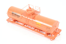 Load image into Gallery viewer, O Brass PSC - Precision Scale Co. Various Roads ACF 10,000 Gallon Insulated Tank Car Factory Painted Orange Shell SCCX 1227