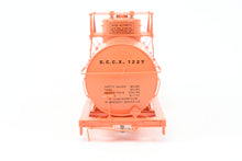 Load image into Gallery viewer, O Brass PSC - Precision Scale Co. Various Roads ACF 10,000 Gallon Insulated Tank Car Factory Painted Orange Shell SCCX 1227