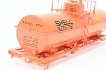 Load image into Gallery viewer, O Brass PSC - Precision Scale Co. Various Roads ACF 10,000 Gallon Insulated Tank Car Factory Painted Orange Shell SCCX 1227