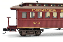 Load image into Gallery viewer, HOn3 Brass NWSL - NorthWest Short line OR&W - Ohio River & Western Coach CP D&RGW - Denver & Rio Grande Western #304