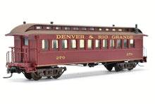 Load image into Gallery viewer, HOn3 Brass NWSL - Northwest Short line OR&W - Ohio River & Western Coach CP D&RGW - Denver & Rio Grande Western #270