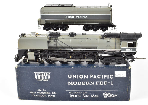 HO Brass PFM - United UP - Union Pacific 4-8-4 Modern FEF-1 Custom Paint 1981 Run