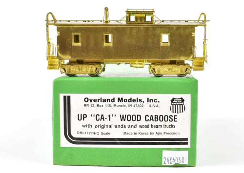 HO Brass OMI - Overland Models, Inc. UP - Union Pacific CA-1 Wood Caboose Original  Ends and Wood Beam Trucks