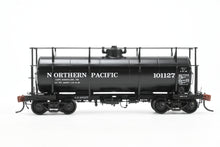 Load image into Gallery viewer, HO Brass W&R Enterprises NP - Northern Pacific Pressed Steel Car Co. High Walkway One Dome 8,000 Gallon Tank Car Pro-Painted No. 101127
