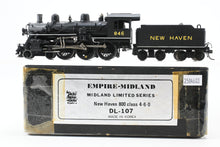 Load image into Gallery viewer, HO Brass Empire Midland NH - New Haven 800 Class 4-6-0 Ten Wheeler CP No. 846 with NWSL Gearbox AS IS
