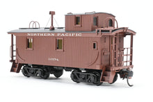 Load image into Gallery viewer, HO Brass NWSL - Northwest Short Line NP - Northern Pacific 1700 Series Wood Caboose 1940’s Rebuilt Custom Painted & Weathered No. 1204