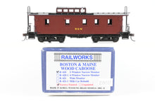 Load image into Gallery viewer, HO Brass - Railworks . B&M - Boston & Maine 5 Window Narrow Monitor Wood Caboose Factory Painted/Un-Numbered
