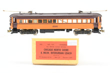Load image into Gallery viewer, HO Brass CON Suydam CNS&M - North Shore Line 737 "Skokie" Steel Interurban Coach Custom Painted No. 740