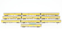 Load image into Gallery viewer, HO Brass CON TCY - The Coach Yard UP - Union Pacific and WAB - Wabash City of St. Louis 10-Car Set Train #9 Westbound FP