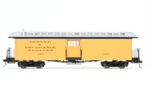 Load image into Gallery viewer, On3 Brass PSC - Precision Scale Co. D&RGW - Denver & Rio Grande Western Baggage Car Factory Painted No. 126, 1950's-1960's "Silverton" Scheme